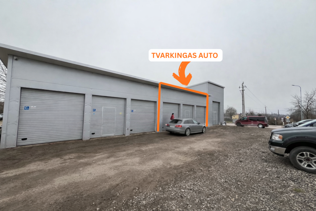 Tvarkingas Auto autoservisas Vilniaus rajone Kuprioniškėse pažymėtas oranžine spalva